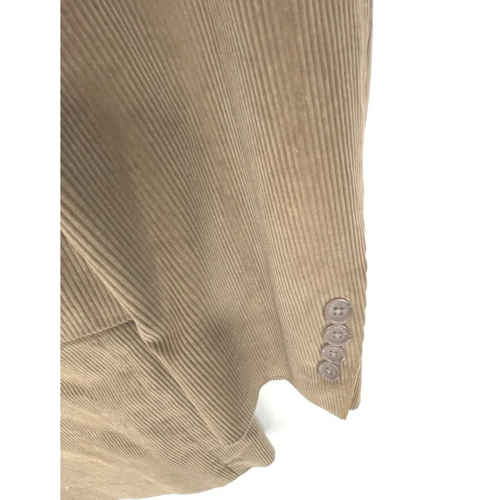 Saddlebred Mens Blazer‎ 46L Corduroy Tan Brown Two Button Sport Coat Preppy